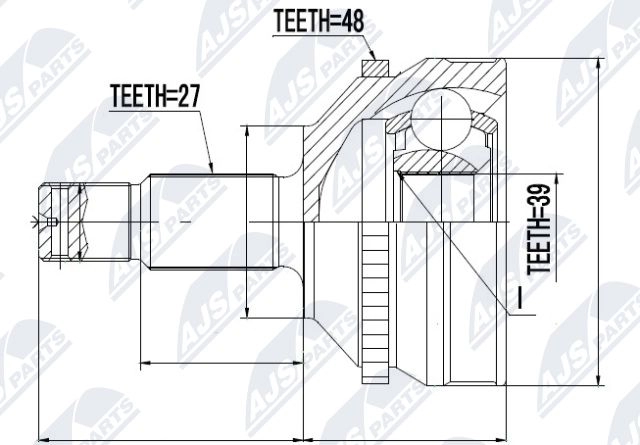 Шрус граната NTY W2CHB R NPZ-CT-004 1440396339 - Изображение 1