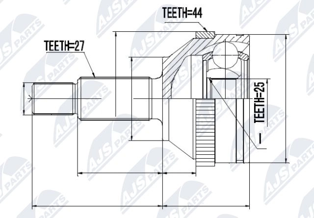 Шрус граната NTY NPZ-FR-008 16GS KNH 1440396371 - Изображение 1