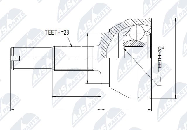 Шрус граната NTY NPZ-FT-019 1440396403 SFA H00 - Изображение 1