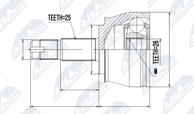 Шрус граната NTY 1440396414 NPZ-FT-035 G5TEKG 4 - Изображение 1