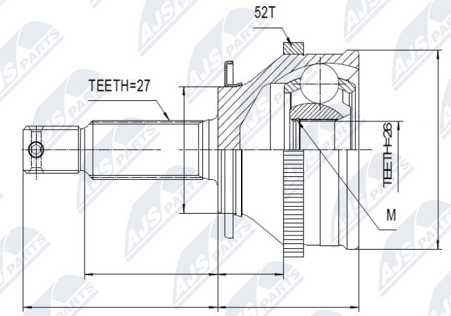 Шрус граната NTY EK YIZ 1440396451 NPZ-HY-501 изображение 0