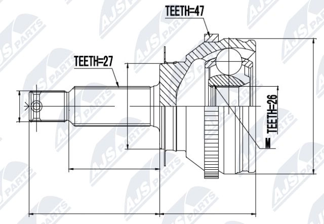 Шрус граната NTY 1440396455 NPZ-HY-505 3M5 ENC изображение 0