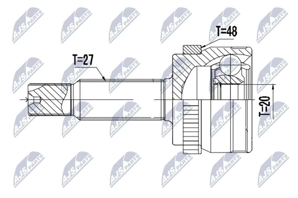 Шрус граната NTY 2A2 5OJ NPZ-HY-550 1440396474 изображение 0