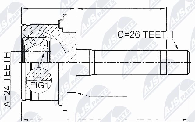 Шрус граната NTY 1440396492 NPZ-KA-348 MO IMV изображение 0