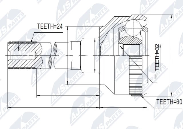Шрус граната NTY YLT0 Z7 1440396502 NPZ-LR-011 - Изображение 1
