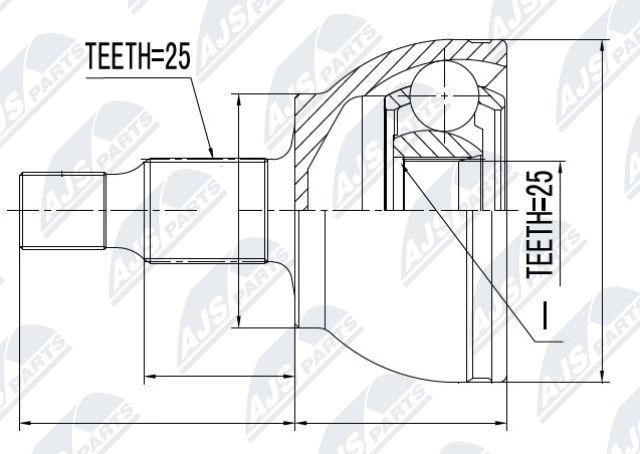 Шрус граната NTY M3J7 U 1440396506 NPZ-ME-007 изображение 0