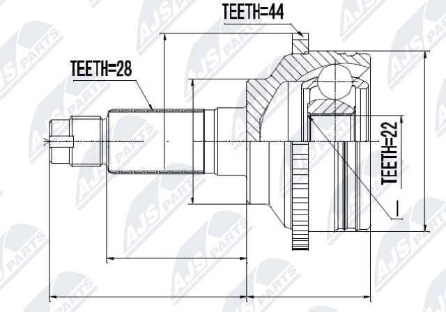 Шрус граната NTY 1440396544 NPZ-MZ-031 3 BMTHW изображение 0