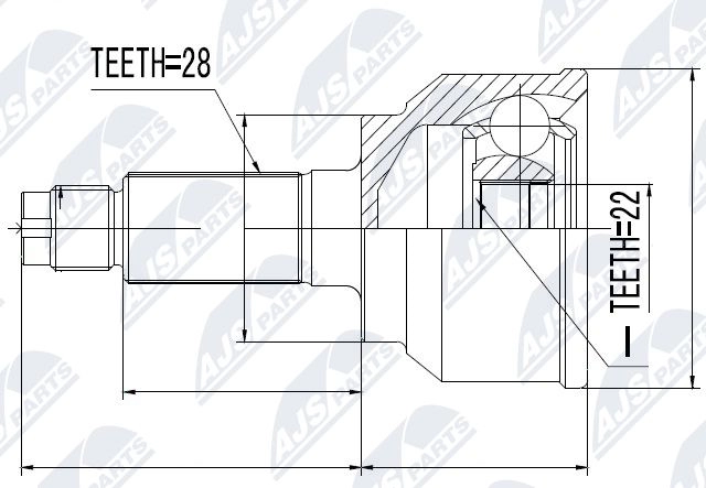 Шрус граната NTY NPZ-MZ-045 1440396548 2RO EQAC изображение 0