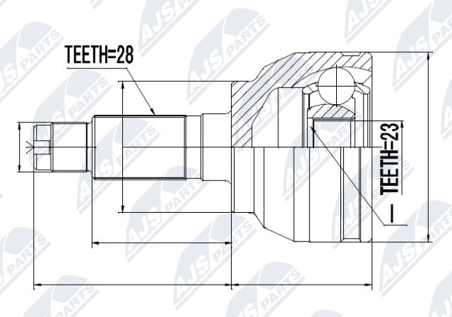 Шрус граната NTY NPZ-MZ-047 1440396549 SX2 IHPO - Изображение 1
