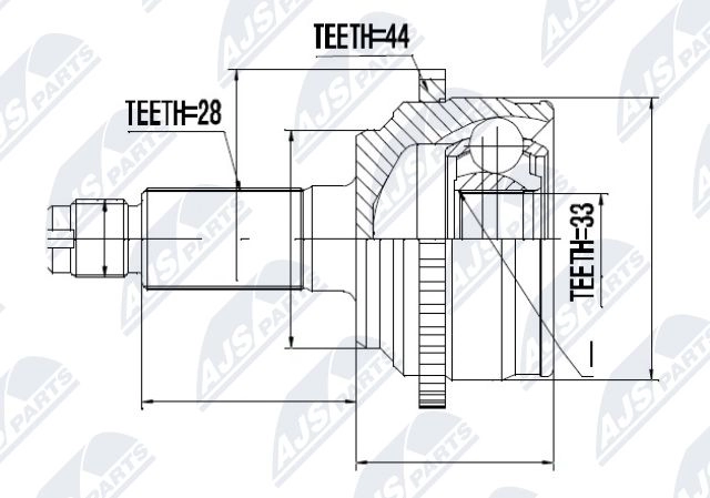 Шрус граната NTY NPZ-MZ-054 1440396550 T OVQ5 изображение 0