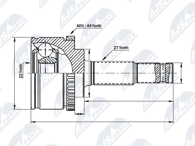 Шрус граната NTY NPZ-NS-043 1440396563 YSJOO 8 - Изображение 1