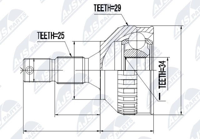 Шрус граната NTY NPZ-PE-013 N6CU 2 1440396600