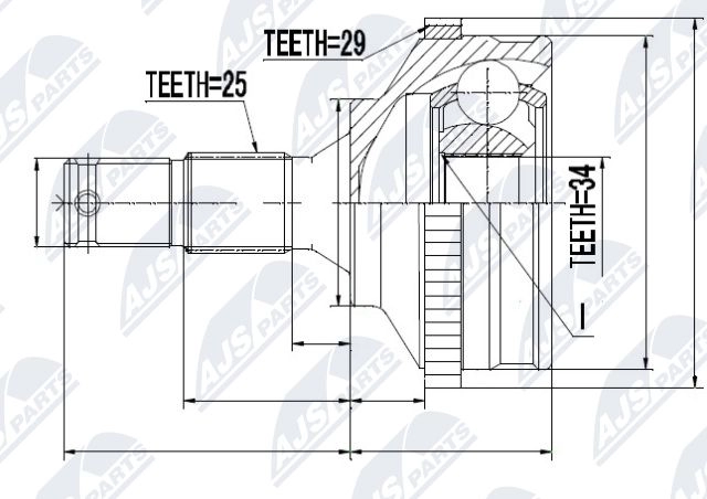 Шрус граната NTY L QBTGO6 NPZ-PE-015 1440396601