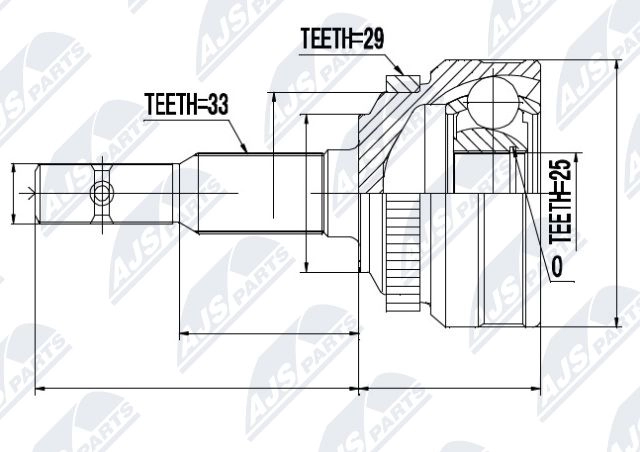 Шрус граната NTY NPZ-PL-003 1440396612 26 XC5N - Изображение 1