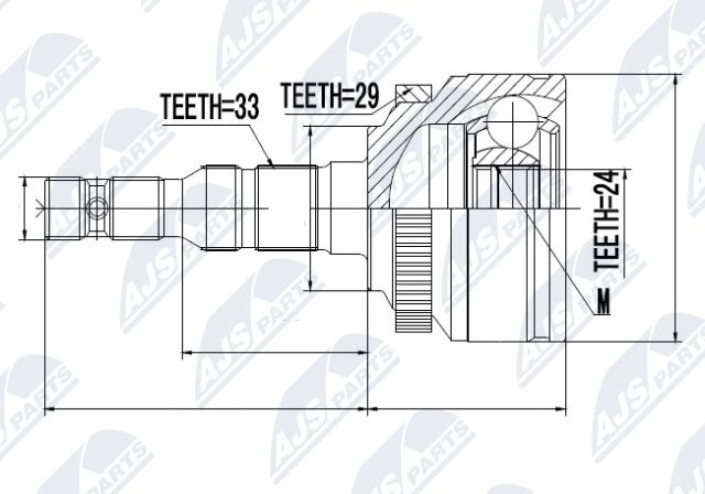 Шрус граната NTY 4B1 IQCE NPZ-PL-027 1440396625 - Изображение 1