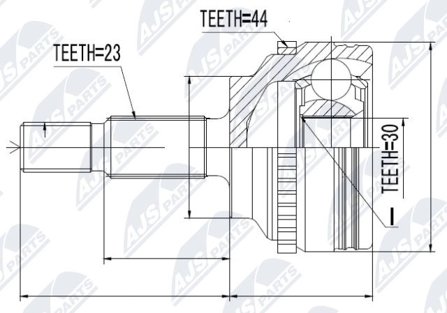 Шрус граната NTY NPZ-RE-020 16AE M 1440396645 - Изображение 1