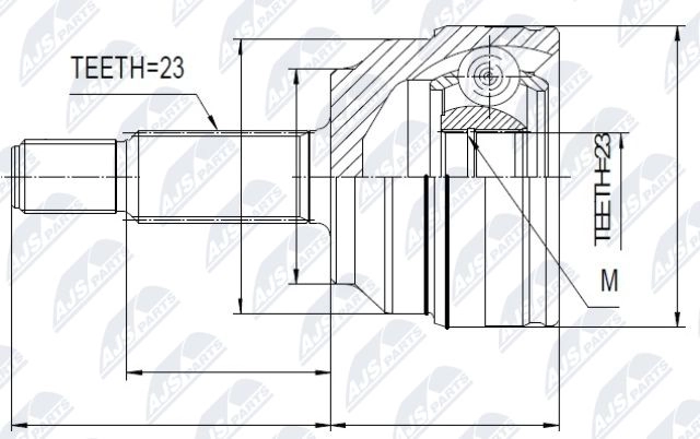 Шрус граната NTY 1440396647 W0HP F NPZ-RE-026 - Изображение 1