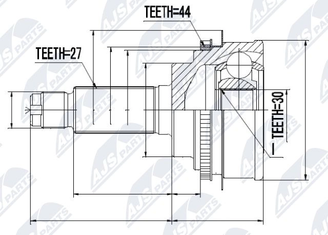 Шрус граната NTY Q8 9QN3 NPZ-SB-011 1440396660 изображение 0