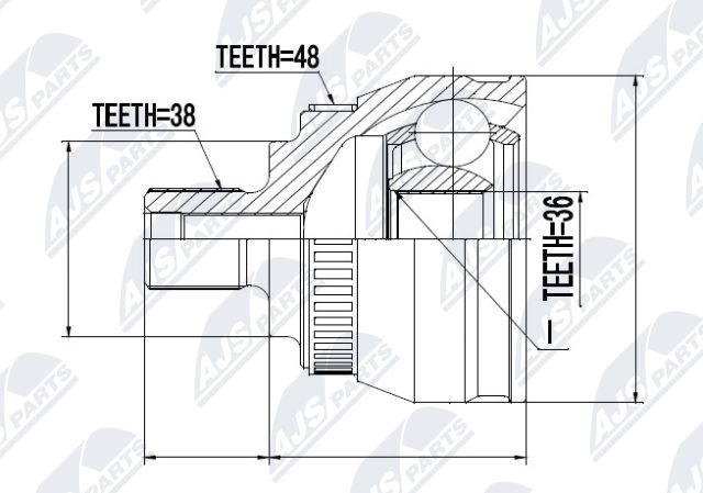 Шрус граната NTY F0 2VWVY NPZ-VW-029 1440396741 изображение 0