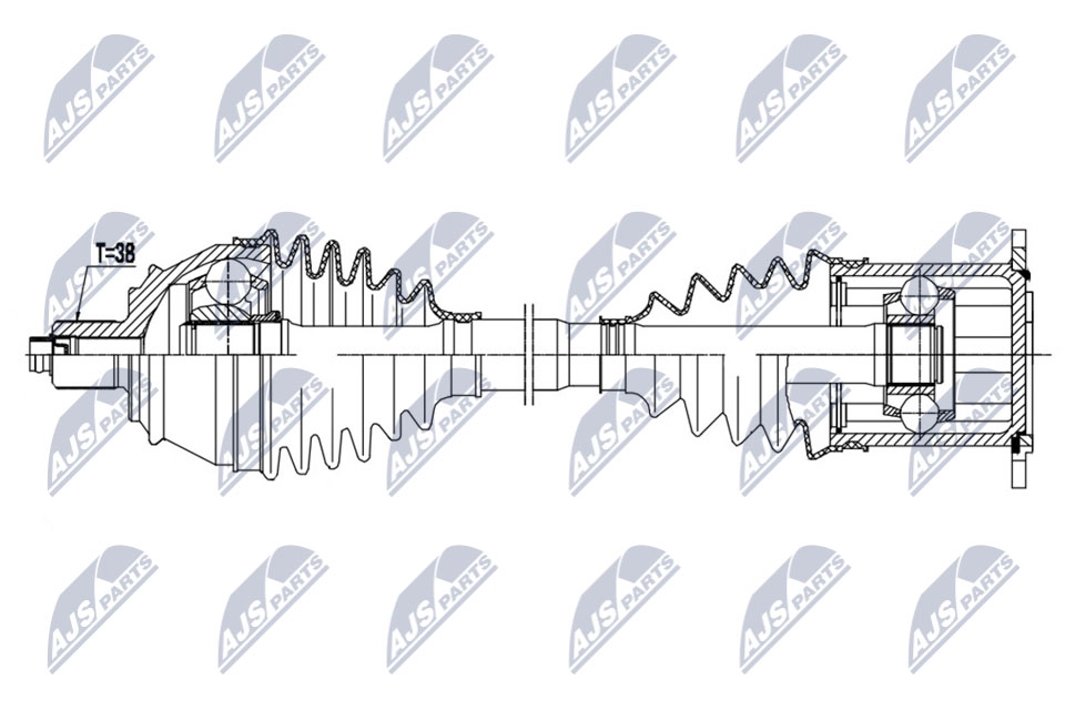 Приводной вал NTY 9X6 6A 1440421500 NPW-AU-033 изображение 0