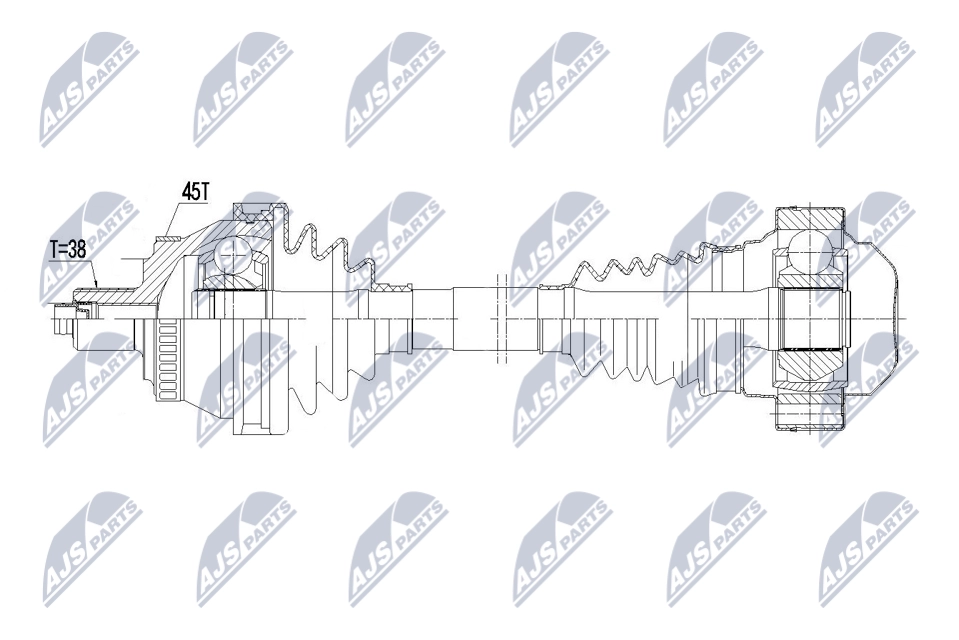 Приводной вал NTY 1440421508 NPW-AU-046 Z6PZ DOH - Изображение 1