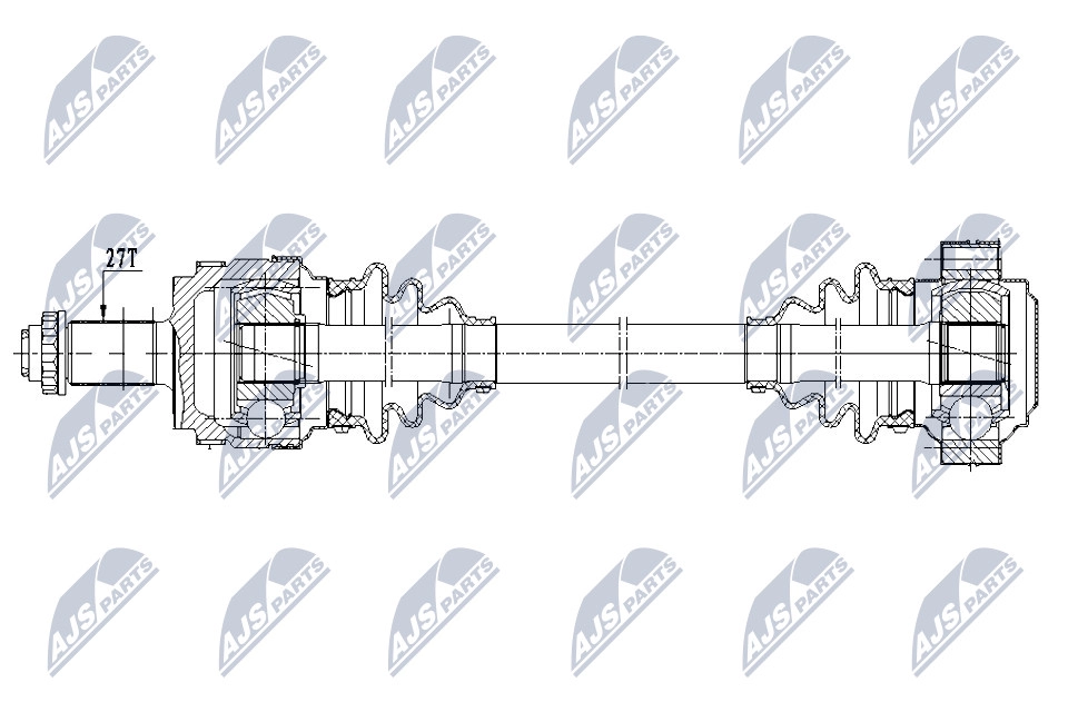 Приводной вал NTY NPW-BM-149 4 3K2Z 1440421522 - Изображение 1