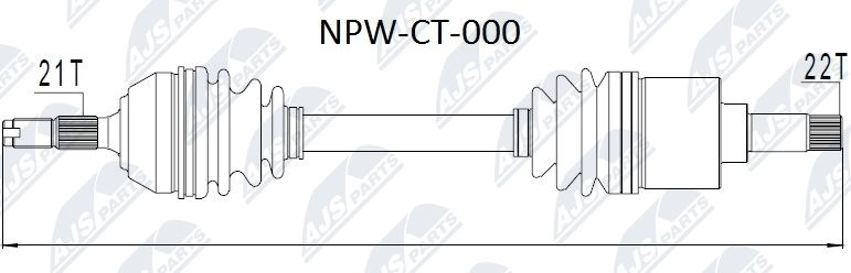 Приводной вал NTY 1440421581 NPW-CT-000 S TY7J4Q изображение 0