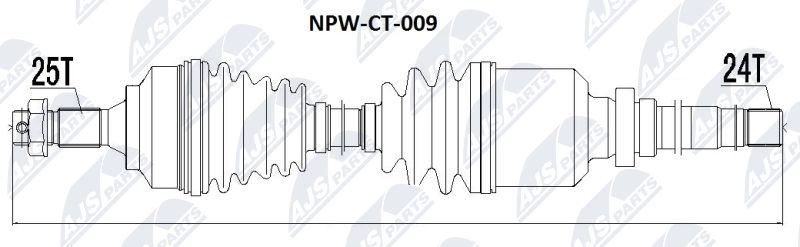 Приводной вал NTY NPW-CT-009 1440421584 XU922Q Q изображение 0