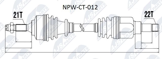 Приводной вал NTY NPW-CT-012 1440421587 60P LV2C