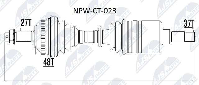 Приводной вал NTY 1440421590 NPW-CT-023 R6EM 0Z изображение 0