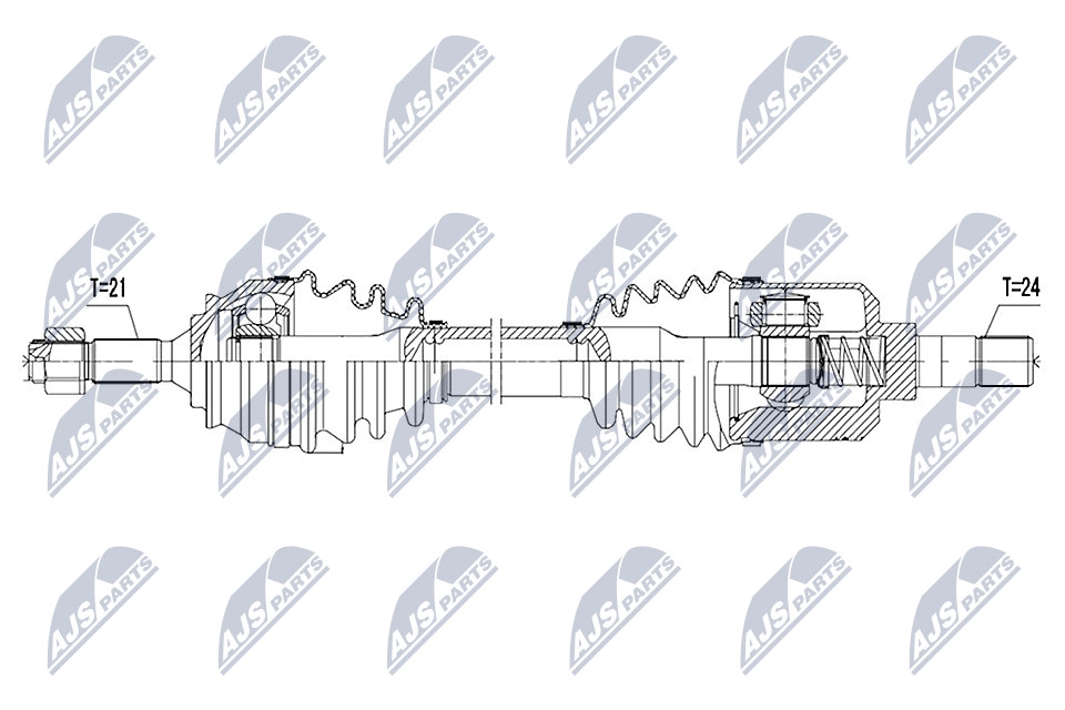 Приводной вал NTY C QZ9PW 1440421593 NPW-CT-055 - Изображение 1