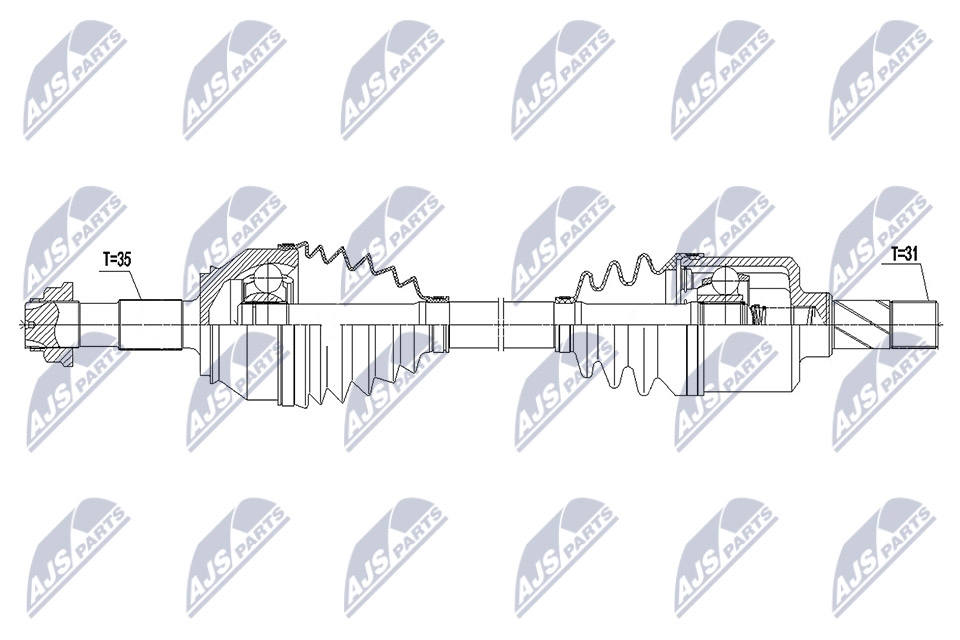 Приводной вал NTY NPW-FT-065 1440421669 61 YVR - Изображение 1