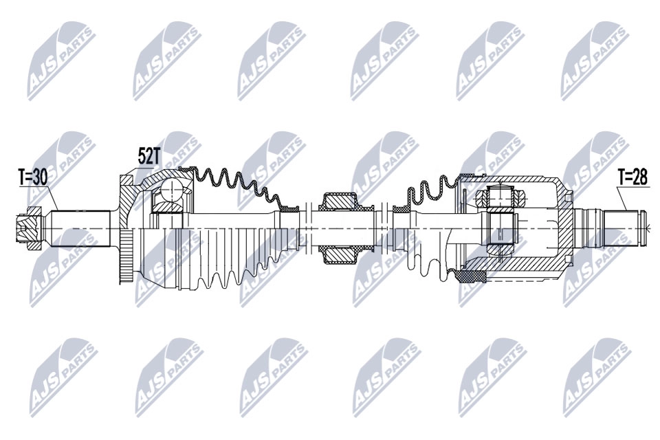 Приводной вал NTY ZPQS SS 1440421700 NPW-HY-583 изображение 0