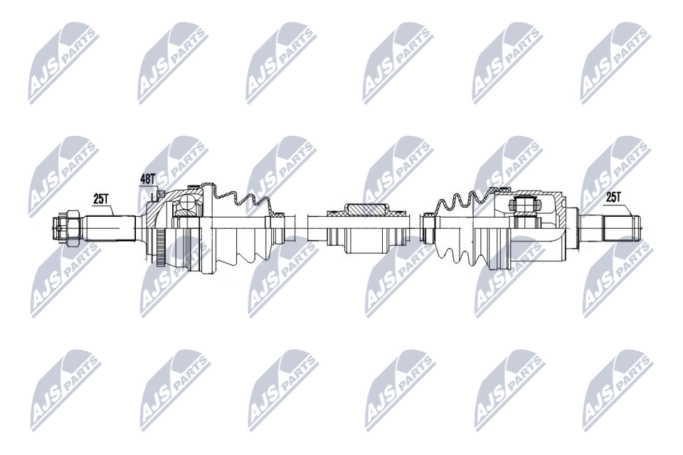 Приводной вал NTY GKYBP 7L 1440421711 NPW-HY-605 - Изображение 1