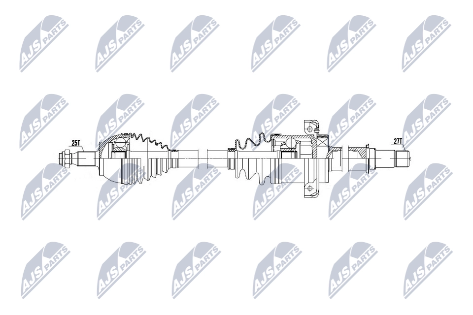 Приводной вал NTY X5X MG7H 1440421760 NPW-ME-028 - Изображение 1