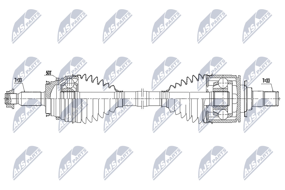 Приводной вал NTY VIQ5C GW 1440421793 NPW-MS-075 изображение 1