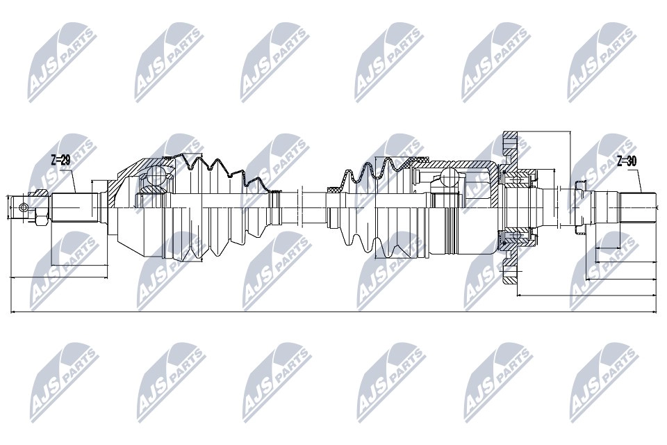 Приводной вал NTY NPW-NS-049 5UPB FQ 1440421808 - Изображение 1