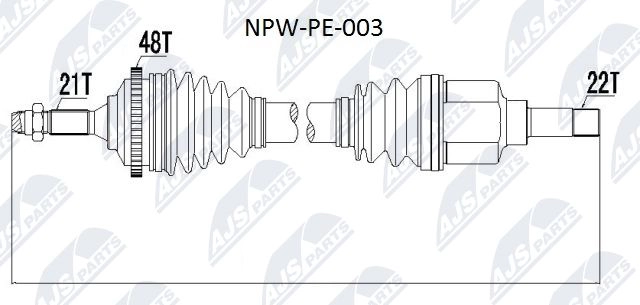 Приводной вал NTY 1440421844 NPW-PE-003 1 JRJX изображение 0