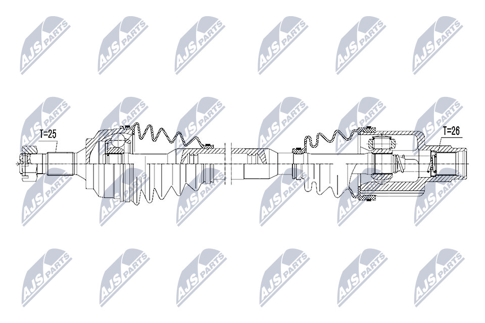 Приводной вал NTY 1440421848 ULO8R N NPW-PE-043 изображение 0