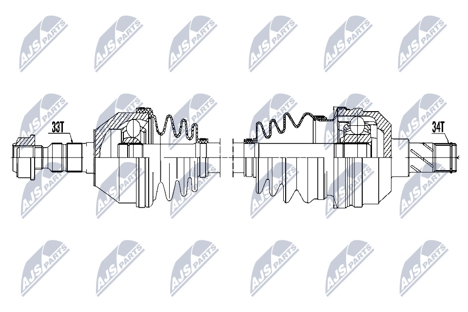 Приводной вал NTY NPW-PL-050 Q4 T5M3Z 1440421875 изображение 0