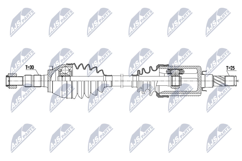 Приводной вал NTY NPW-PL-117 65133 X 1440421888 изображение 0