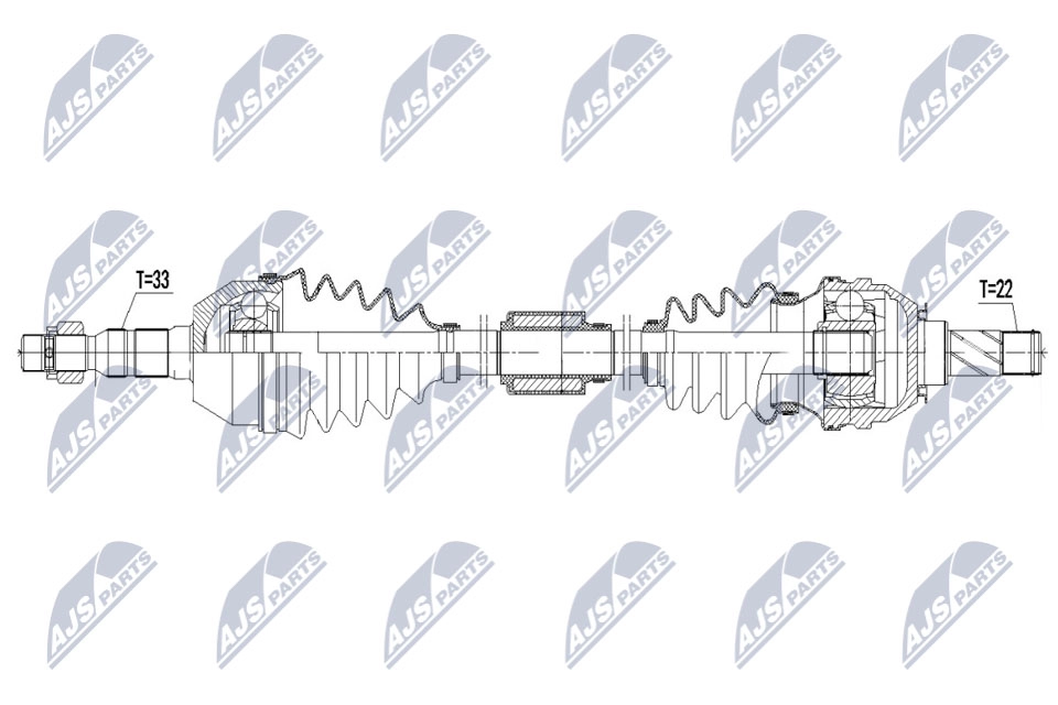 Приводной вал NTY NPW-PL-125 1440421892 351H 4V - Изображение 1