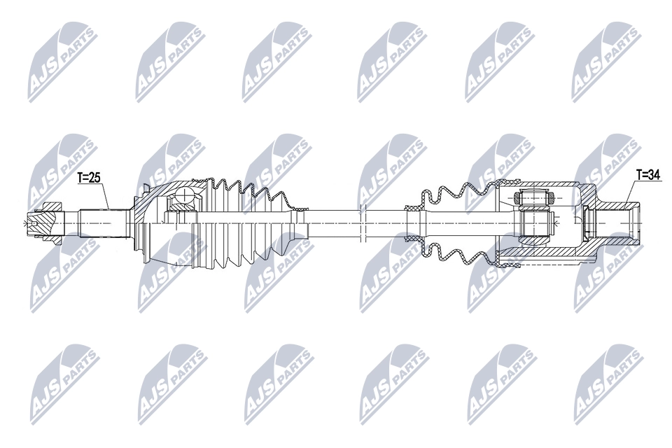 Приводной вал NTY 1440421906 NPW-PL-147 N5ZF SOX изображение 1