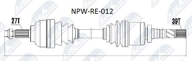 Приводной вал NTY 1440421910 B 25Y3A NPW-RE-012 - Изображение 1