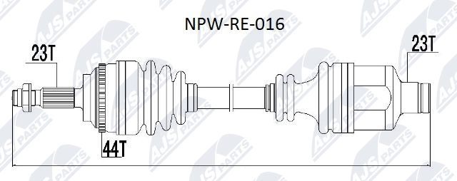 Приводной вал NTY 1440421913 NPW-RE-016 LL1 XB - Изображение 1