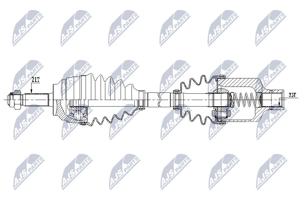 Приводной вал NTY MR D4GXR 1440421936 NPW-RE-156 - Изображение 1