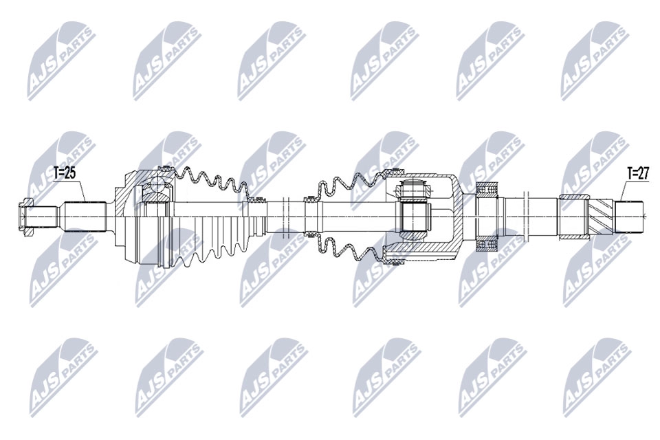 Приводной вал NTY 1440421938 NPW-RE-167 CNY PE4 изображение 0