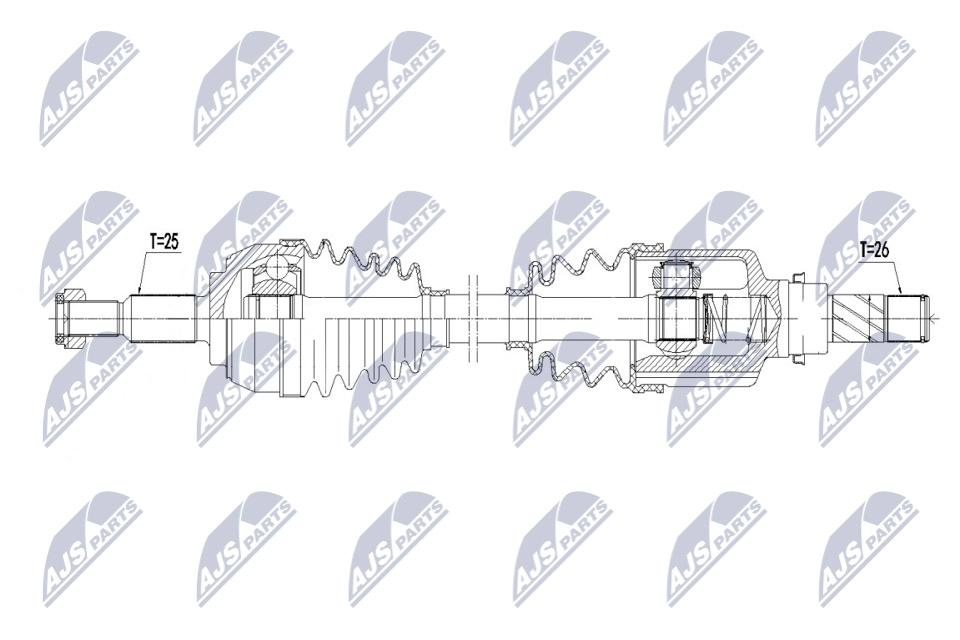 Приводной вал NTY 1440421939 NPW-RE-168 ZD 0BXTY - Изображение 1