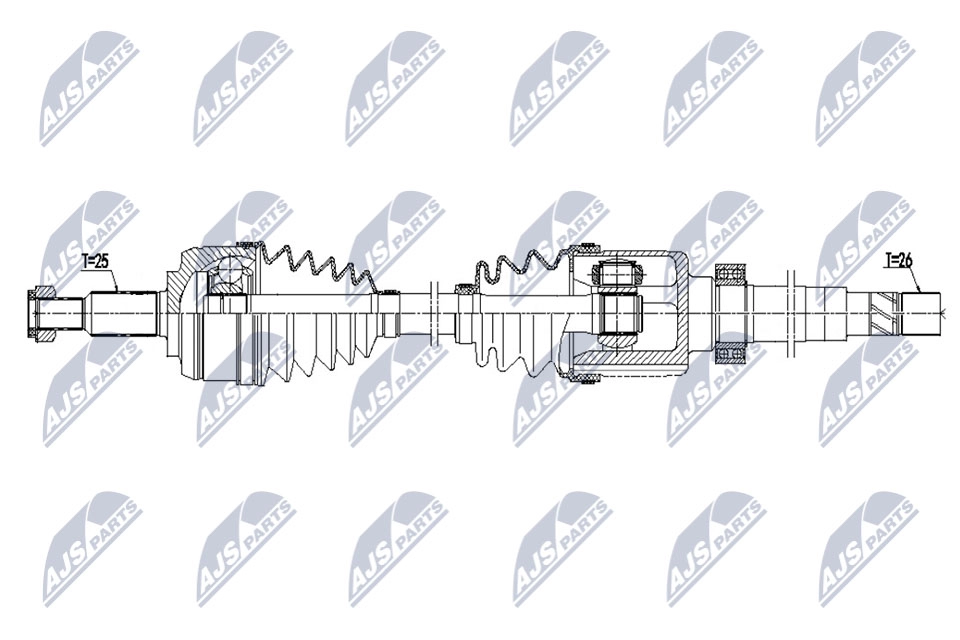 Приводной вал NTY NPW-RE-169 HB9VN 1 1440421940 - Изображение 1