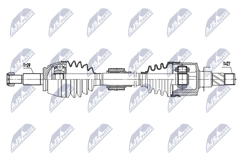 Приводной вал NTY ULV SK 1440421947 NPW-RE-176 - Изображение 1